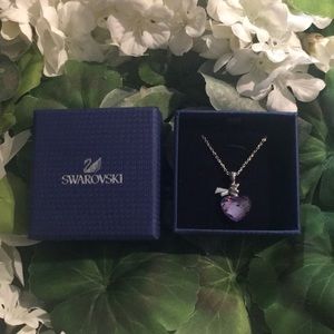Swarovski Purple Heart pendant and chain
